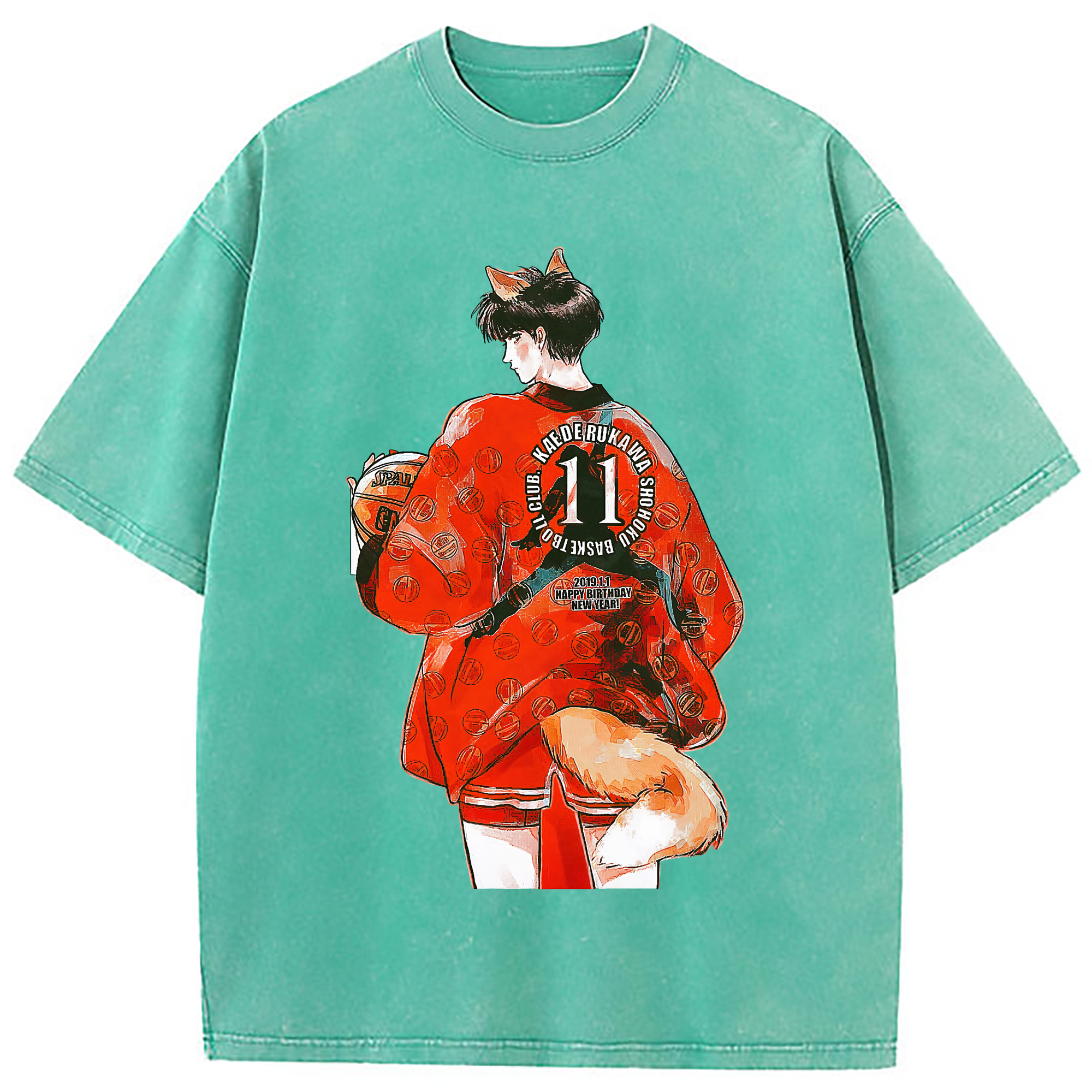 （画像用） SLAM DUNK／スラムダンク 綿100% ヴィンテージ風 半袖Tシャツ（フロントプリント）
